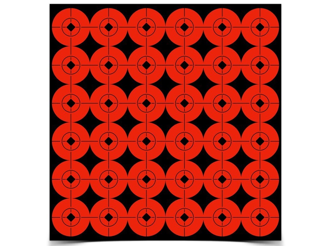 Birchwood Casey TARGET SPOTS Self-Adhesive Targets RED  2.5 Centimeter